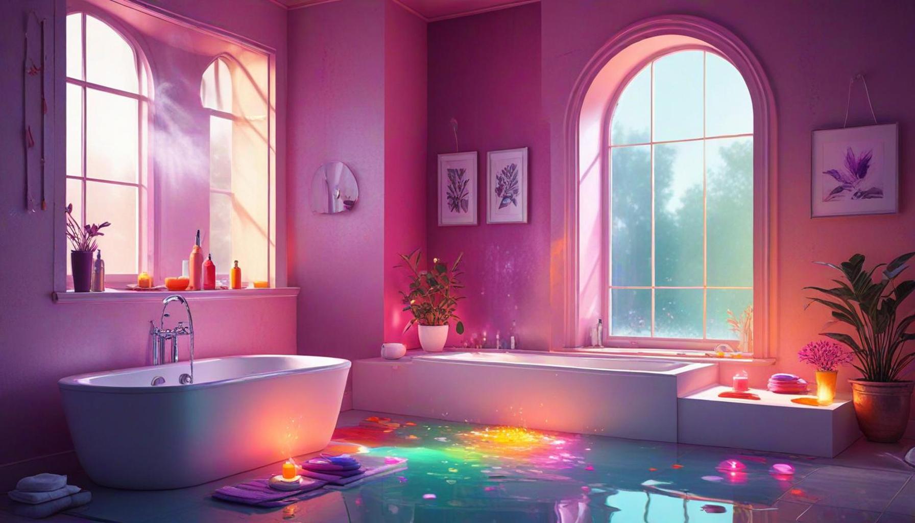 Exploring Sensory Awareness Through Color and Lighting in Bath Meditation